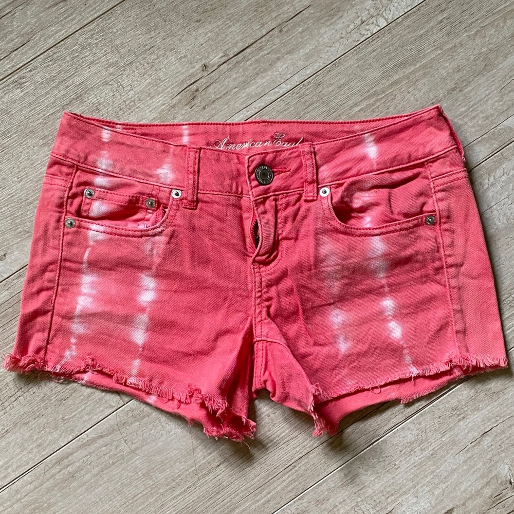 AE pink shorts.